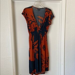 BCBGMAXAZRIA Orange and Black Dress